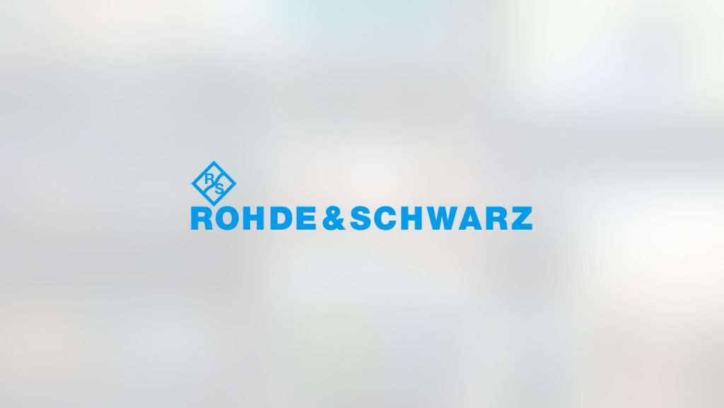 blaues Logo des Unternehmens Rhode & Schwarz